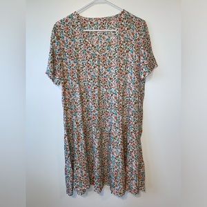 Ditsy Floral V-Neck Mini Dress